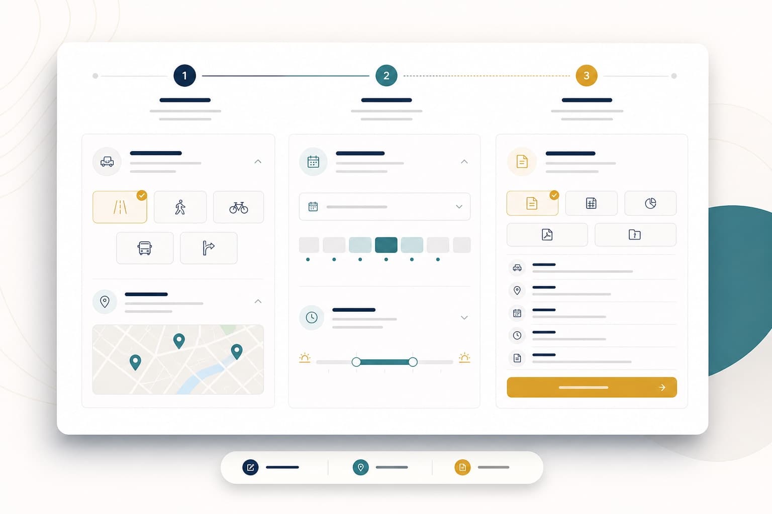 Simple three-step traffic data quote brief interface
