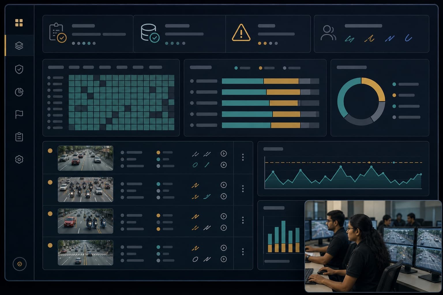 Indian analysts reviewing traffic-data validation and quality-control indicators